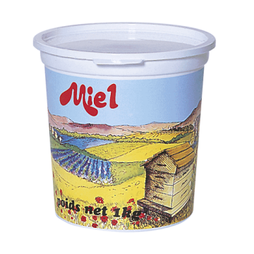 240 pots en plastique pour miel 1 kg PSL - modèle provence