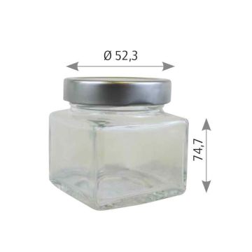 Pot en verre carré (212ml) TO66