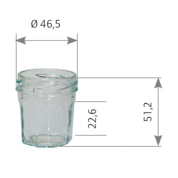 Pot en verre à facettes 50g (44ml) TO48