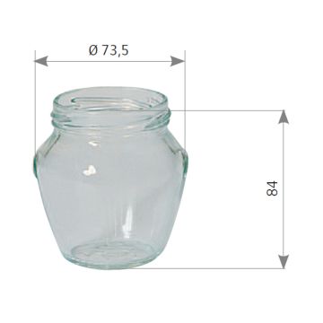 Pot en verre Orcio 250g (212ml) TO63