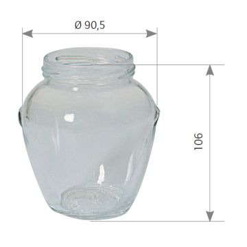 Pot en verre Orcio 500g (370ml) TO63