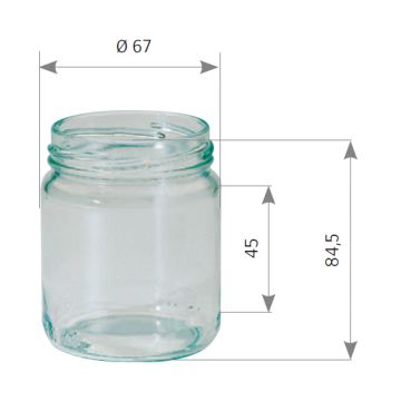 Pot en verre cylindrique 250g (228ml) Réserve TO63