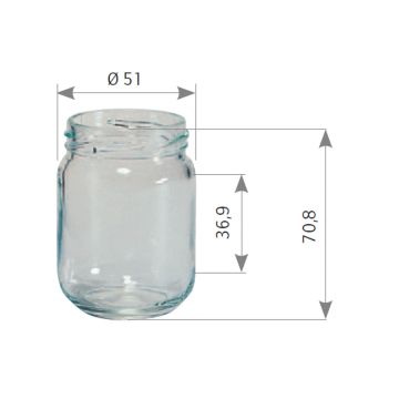 Pot en verre cylindrique 125g (100ml) Saint Gobain TO48