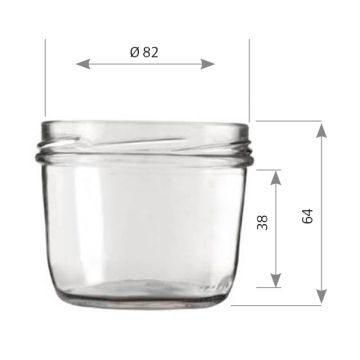 Pot en verre verrine (262 ml ) TO82