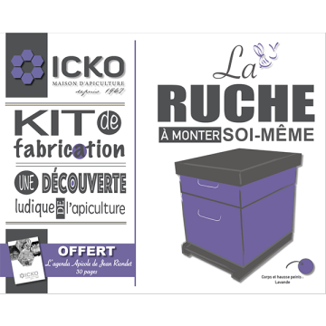 Ruche en kit Dadant 10 cadres (sans cadre) couleur Lavande - Ruchéco