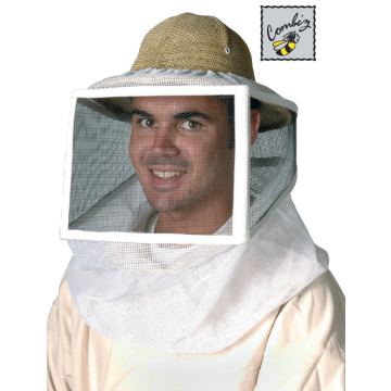 Voile apiculteur carré sans chapeau - gamme Pro