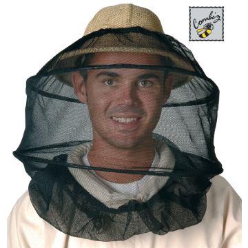 Voile apiculteur sans chapeau en nylon - 2 cercles