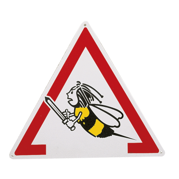 Panneau rucher triangulaire - Attention abeilles