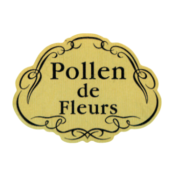 1000 étiquettes fantaisies "Pollen de fleurs" - or - 28 X 38 mm