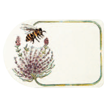 100 étiquettes personnalisables (modèle abeille et fleur) - 90 x 60 mm