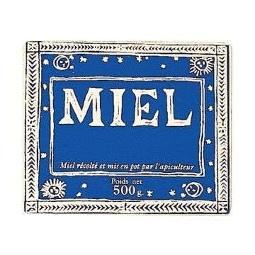 1500 étiquettes personnalisables (modèle antique) "Miel 500 g" - 70 x 58 mm