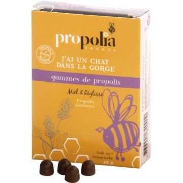 Gommes de propolis au parfum miel et réglisse - Propolia - 45 g