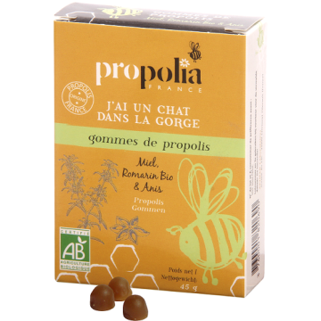 Gommes de propolis au parfum miel, romarin bio et anis - Propolia - 45 g