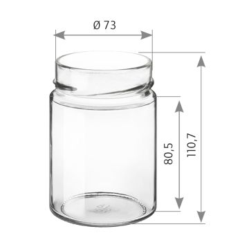 Pot en verre Épure 400 g (314 ml) - TO70