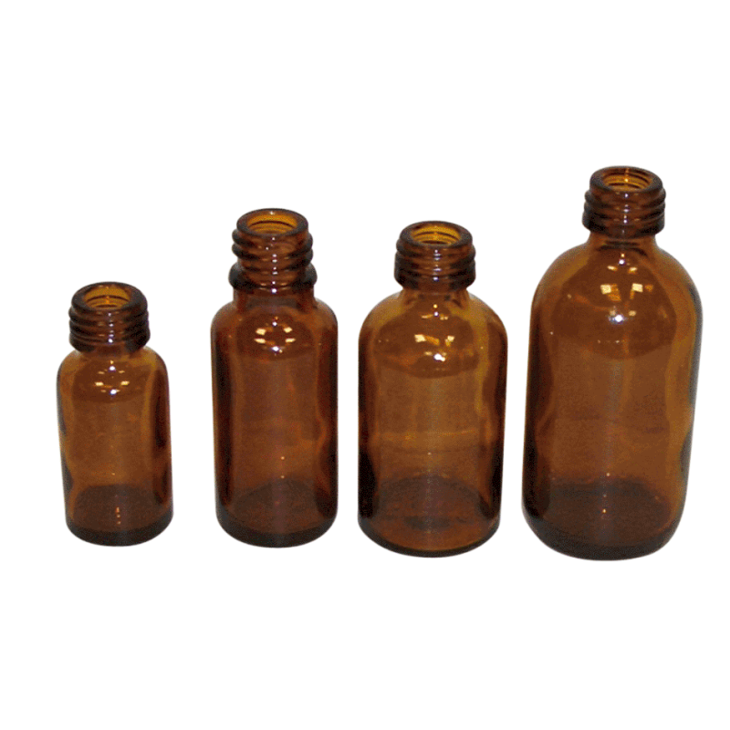 Gelée royale, huile : 68 flacons vides en verre 100 ml sans compte- gouttes - Icko Apiculture