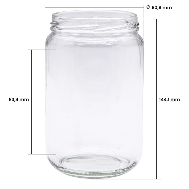 6 pots verre 1 kg avec couvercle - Achat/Vente