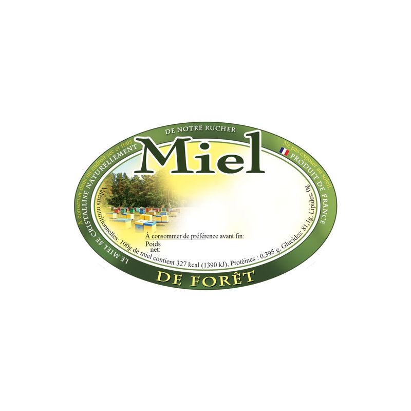 Etiquettes pour le miel : 1000 étiquettes tri sélectif pot en verre - 8 x  49 mm - Icko Apiculture