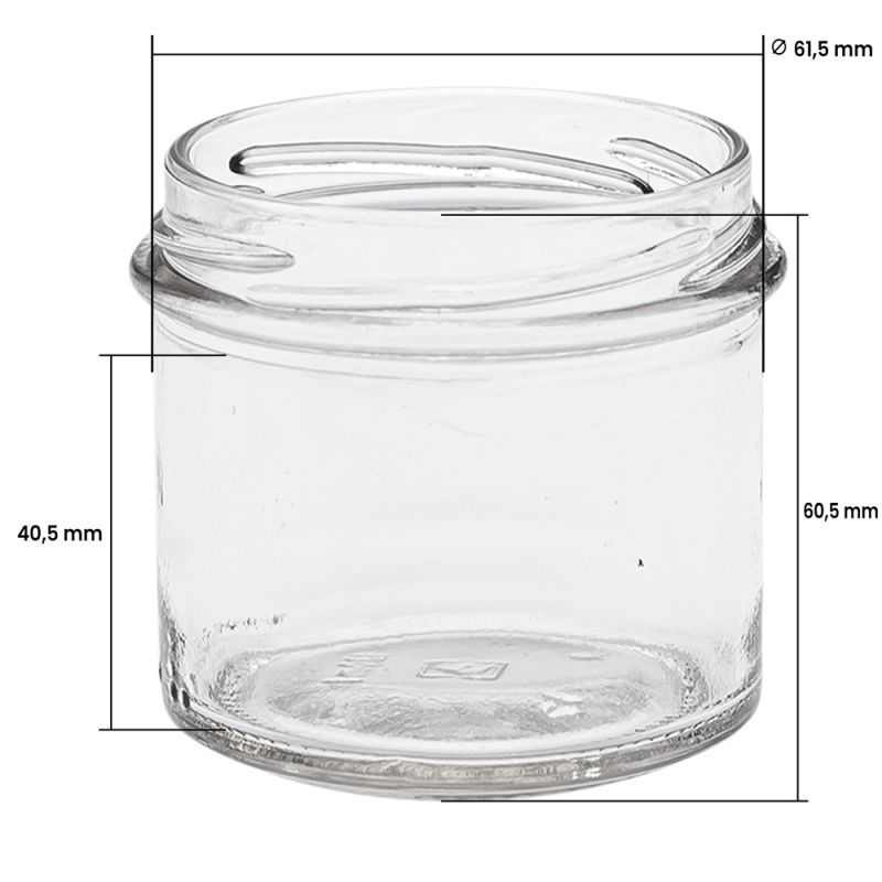Pots à miel : Pot en verre avec collerette 130 ml - TO63 - Icko Apiculture
