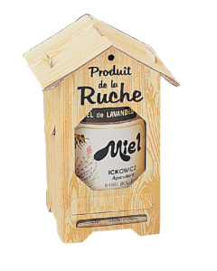 Coffret cadeau carton "mini-ruche" - pour 1 pot 500g