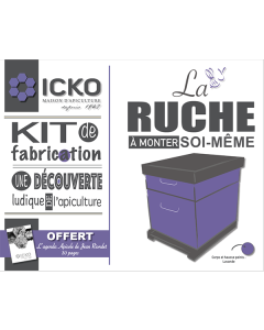 Ruche Dadant 10 cadres Ruchéco lavande - en kit