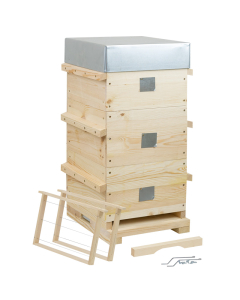 Ruche Warré 3 corps mi-bois Ruchéco complète