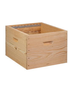 Corps de ruche Dadant 10 cadres en pin maritime mi-bois avec crémaillères