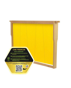 10 cadres Hoffmann garnis de cire sélectionnée PREMIUM - Langstroth