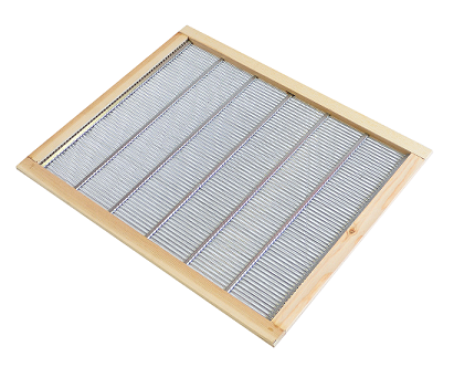 Grille à reine métallique avec cadre en bois pour ruche dadant 10 cadres