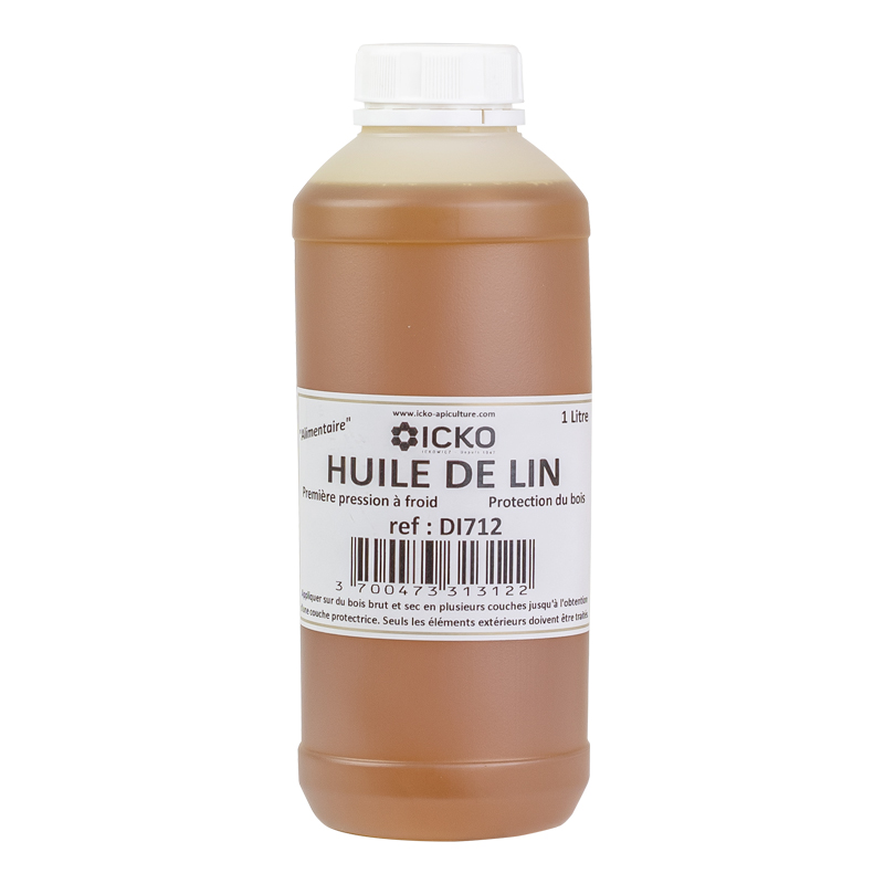 Huile de lin naturelle pour protection du bois - bidon 1l