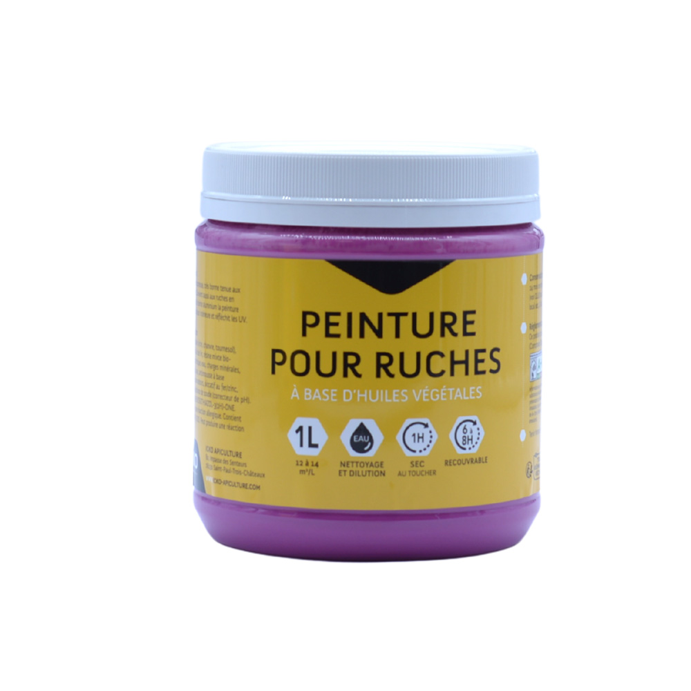 Peinture pour ruche aux huiles végétales pourpre 1 L - ICKO