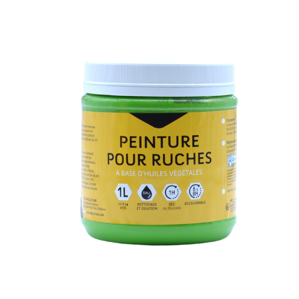 Peinture pour ruche aux huiles végétales verte 1 L - ICKO