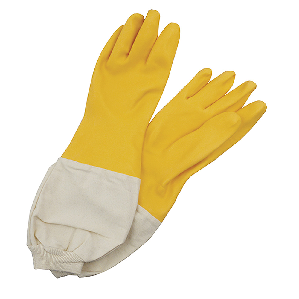 Gants apiculteur latex taille 6 - intérieur coton pour rucher