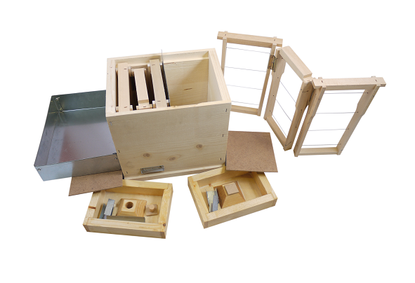 Nucléi duo-nuc accordéon en bois dadant - double compartiment