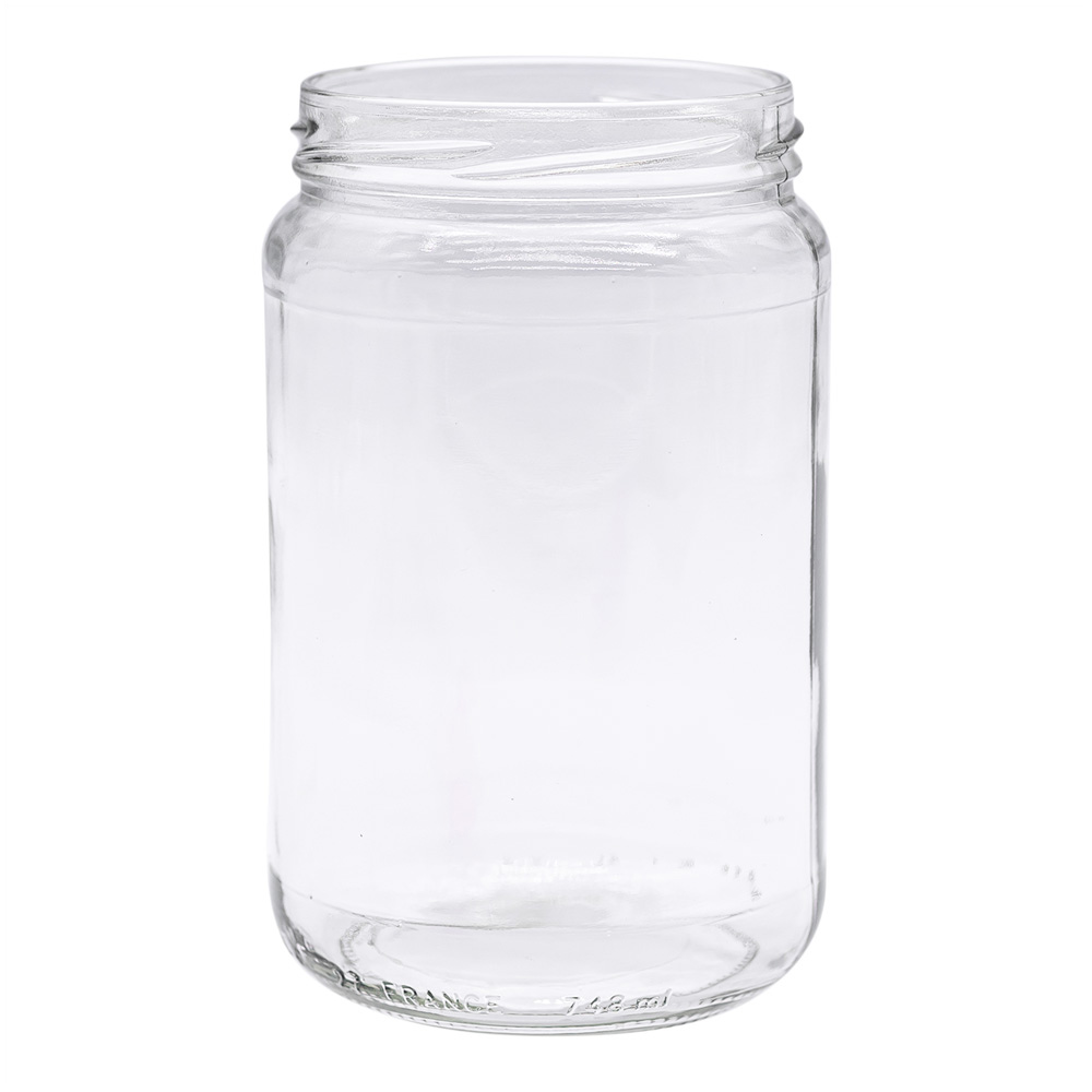 Pots en verre : Pot en verre cylindrique 1kg (750ml) TO82 - Icko