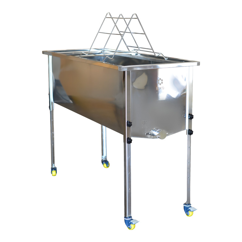 Bac à désoperculer en inox pour cadres Dadant et Langstroth - 1270 x 560 x 500 mm - ICKO