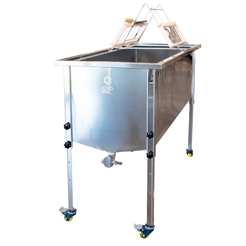 Bac à désoperculer en inox pour cadres Dadant et Langstroth - 1270 x 560 x 500 mm - ICKO