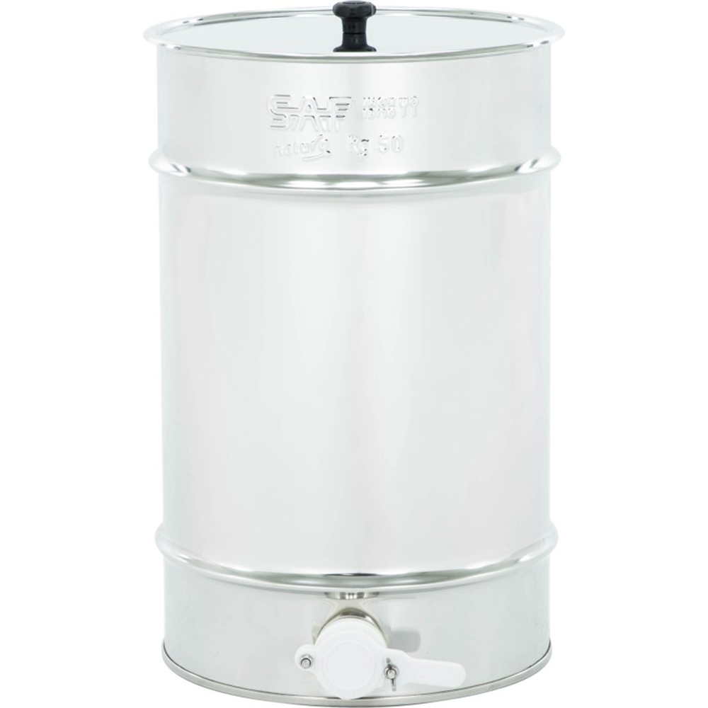 Maturateur miel inox 50 kg avec poignées et fond plat