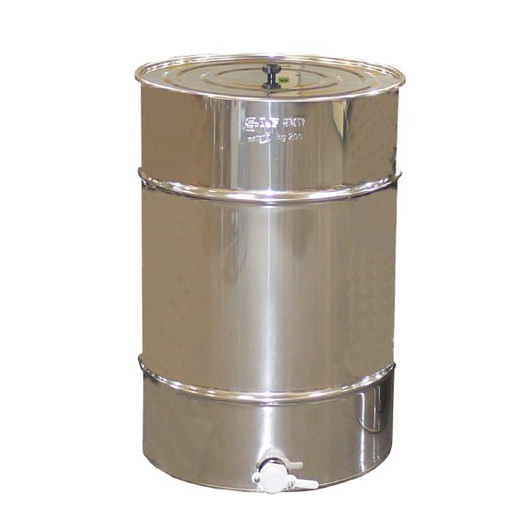 Maturateur à miel inox fond plat 200 kg - acier inoxydable 18/10