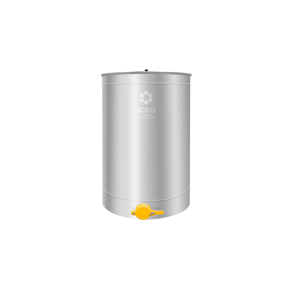 Maturateur miel inox icko éco 50 kg - fond plat avec robinet