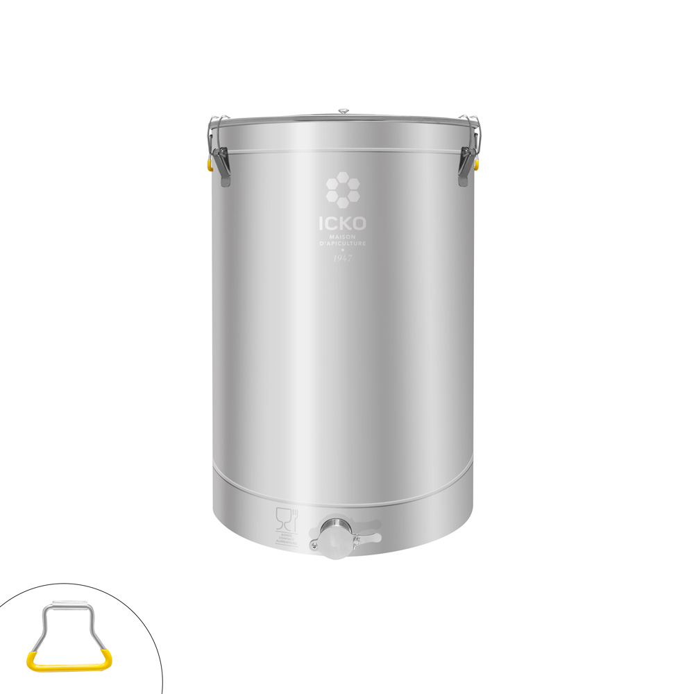 Maturateur miel inox icko 100 kg évacuation totale fond soudé