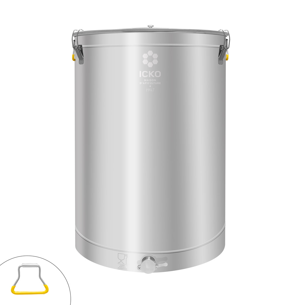 Maturateur miel inox icko 250 kg évacuation totale avec robinet