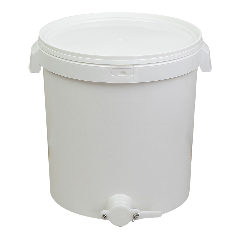 Maturateur miel plastique alimentaire 40kg avec robinet et poignées