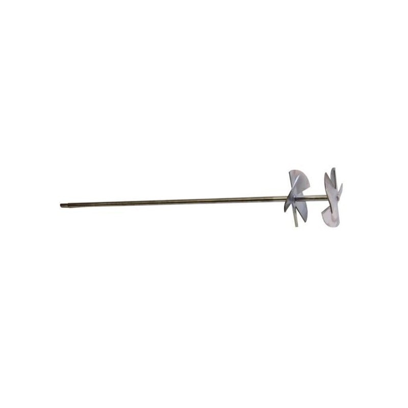 Mélangeur à miel apirekord inox 620mm - double hélice pour miel crémeux