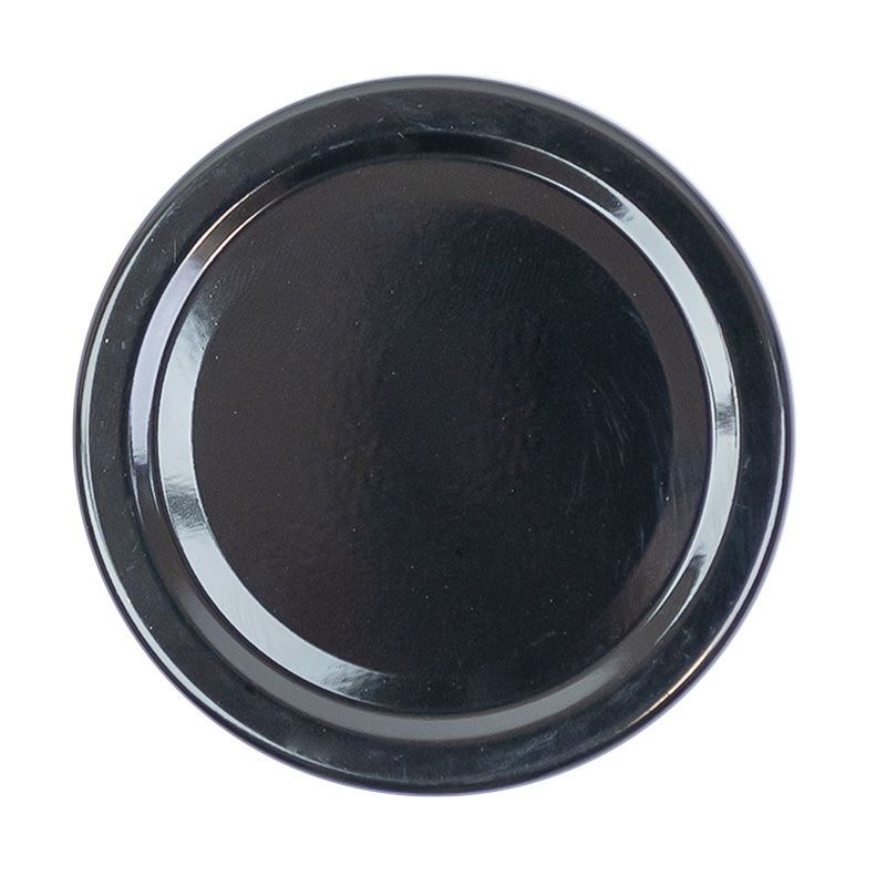 Capsules métalliques pasteurisables TO48 - noire - lot de 100