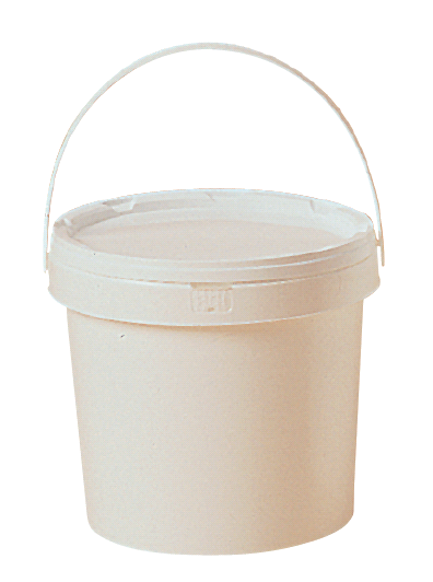 Seau plastique blanc 3kg (2,3L) avec couvercle