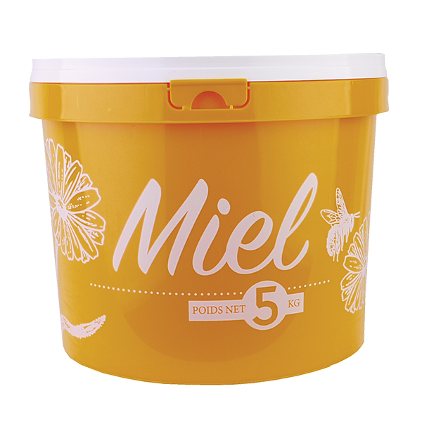 Seau plastique avec sérigraphie 5kg (3,8L) sans couvercle