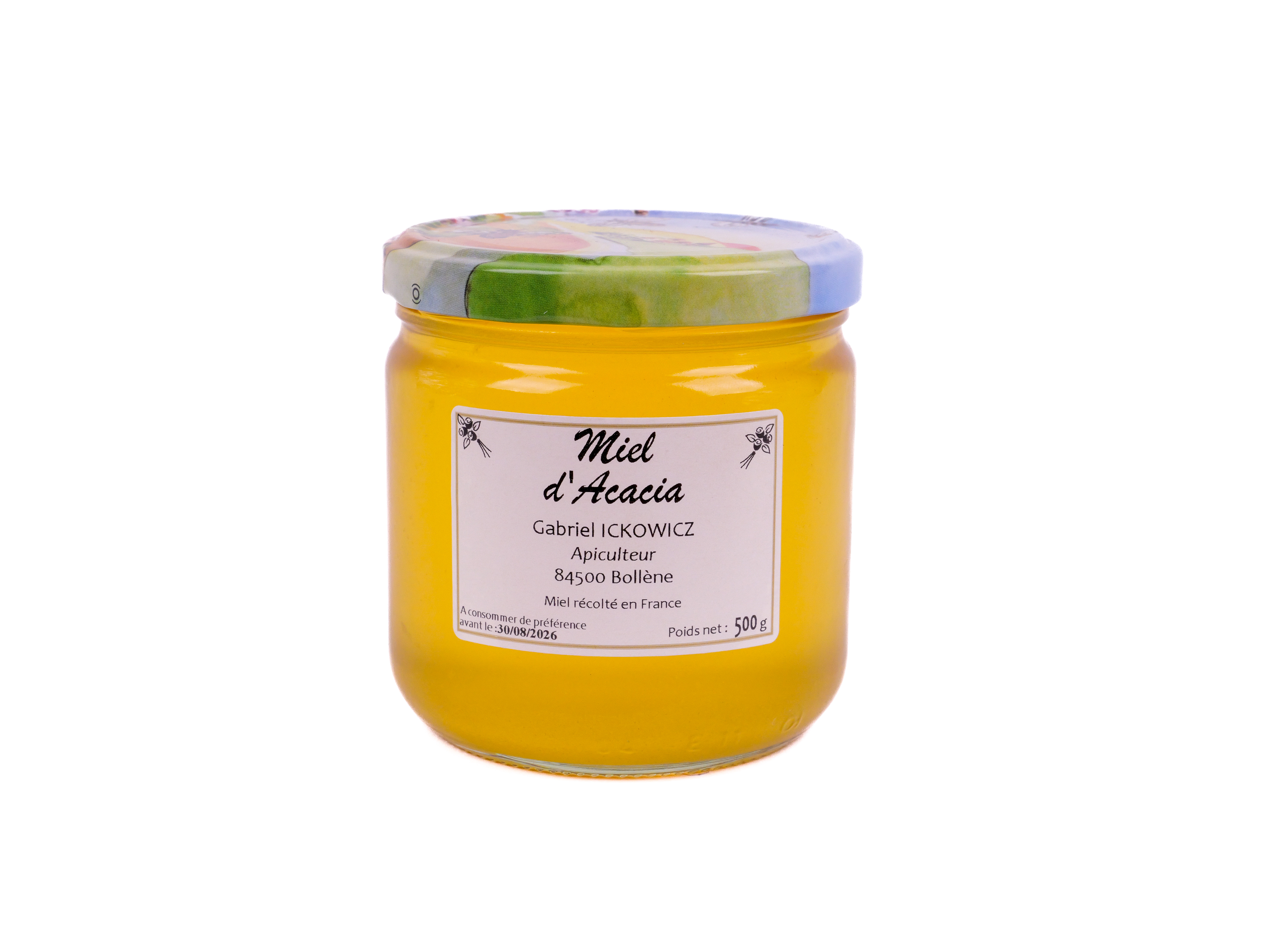 Miel d'acacia français - pot 500g - goût doux et texture fluide