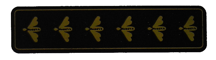 Rouleau 1000 étiquettes bande de garantie abeille dorée fond noir