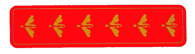 Étiquettes bande de garantie miel 12x50mm - abeille dorée rouge (rouleau 1000)