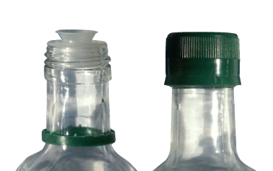 Bouchons plastique vert avec verseur pour bouteilles marasca (x10)